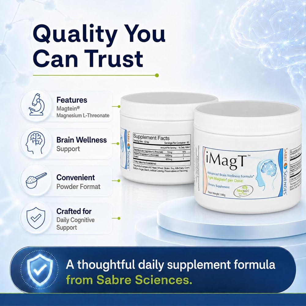 Sabre Sciences MagT Magnesium L-Threonate Powder - 60 Servings - image 6