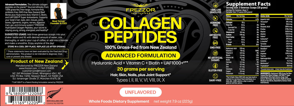 FREZZOR Collagen Peptides Powder, Grass-Fed - 2 x 7.9 oz - image 2