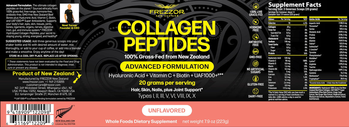 FREZZOR Collagen Peptides Powder, Grass-Fed - 2 x 7.9 oz - image 2