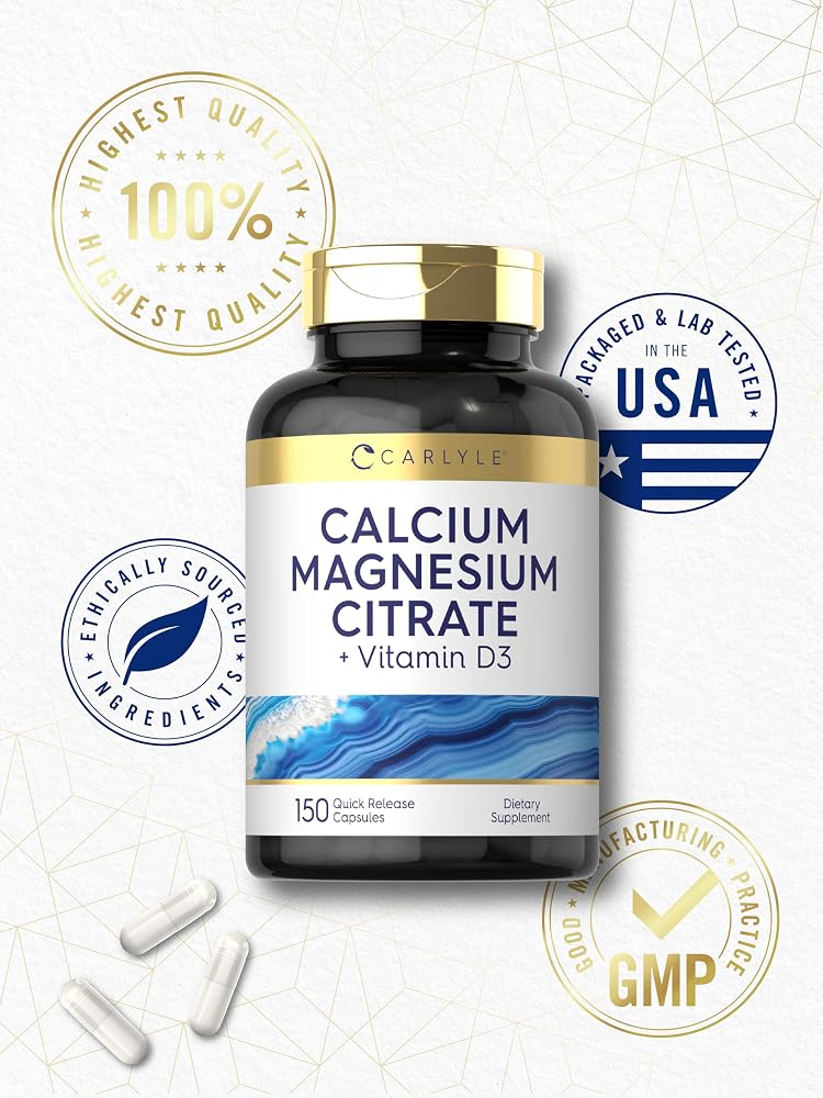 Carlyle Calcium Magnesium Citrate with Vitamin D3 - 150 Capsules - image 6