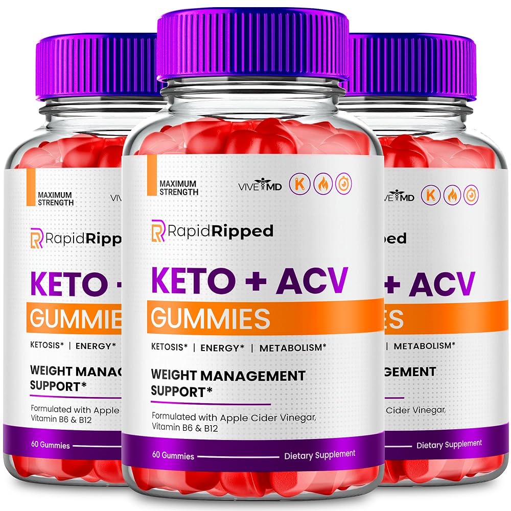VIVE MD Rapid Ripped Keto ACV Gummies 1000mg - 180 Gummies