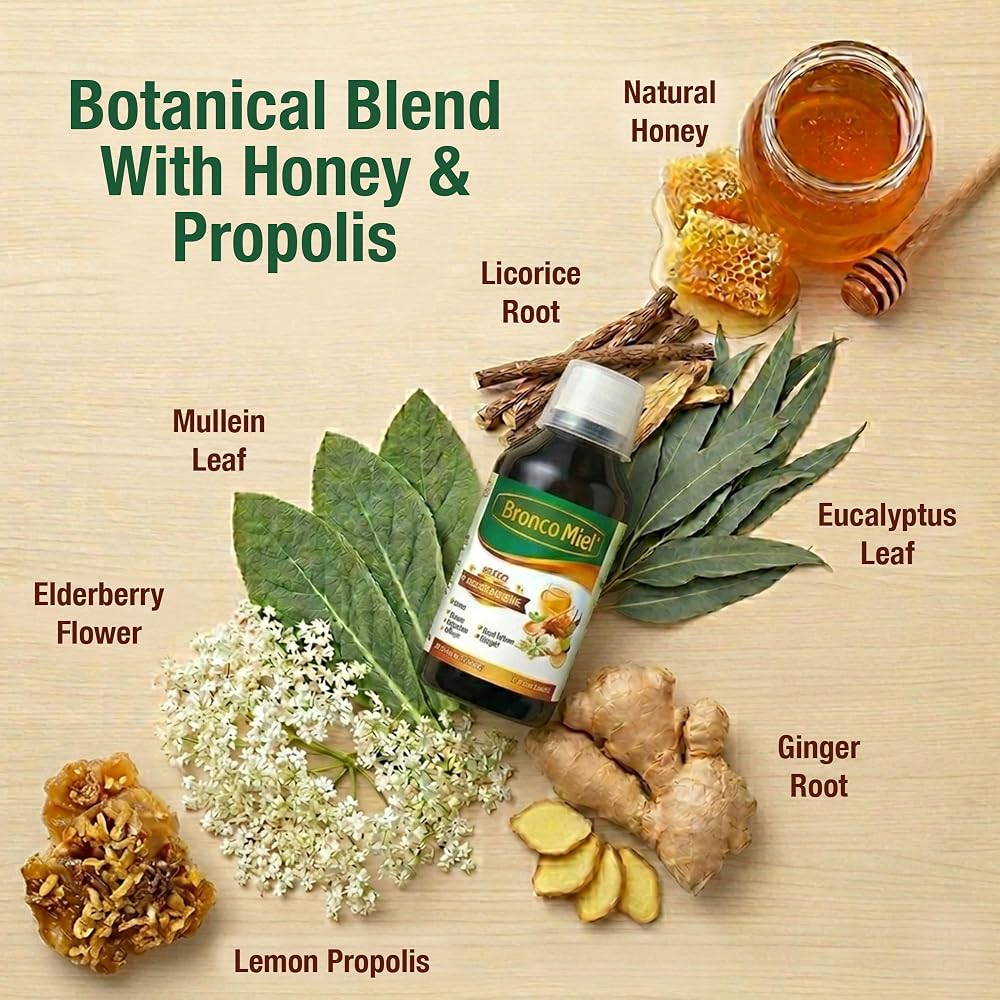 BroncoMiel Honey Propolis & Elderflower Syrup Immune Support - 8 fl oz - image 5