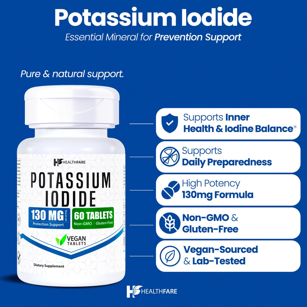 Healthfare Potassium Iodide 130 mg Tablets - 120 Count - image 2