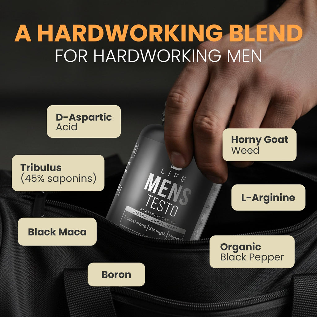 B Life Company Testosterone Booster for Men - 240 Capsules - image 3