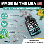 X Gold Ashwagandha, Maca Root, Rhodiola & L-Theanine - 120 Capsules - image 6