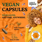 Wild & Organic Chicory Root Fiber Capsules - 1200 mg of Chicory Root