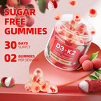 IRIDESICENT Vitamin D3 K2 Gummies w/Magnesium Sugar Free - D3 Vitamin