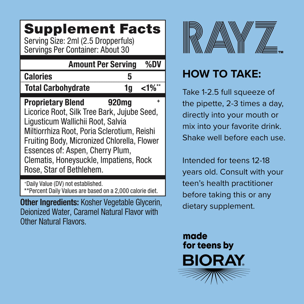 BIORAY RAYZ Dream Machine Herbal Tincture for Teens - 2 fl oz - image 2