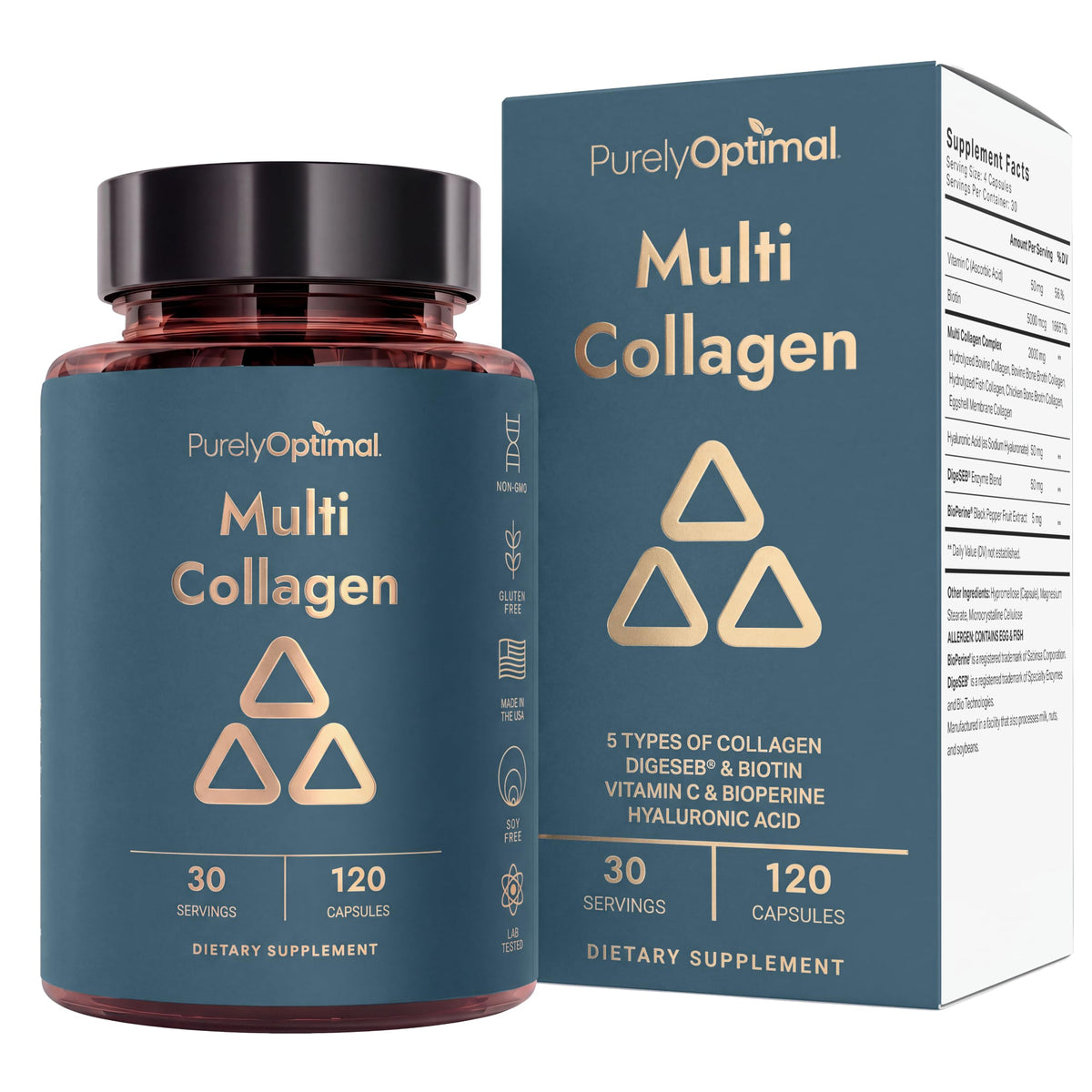 Purely Optimal Premium Multi Collagen Peptides Capsules