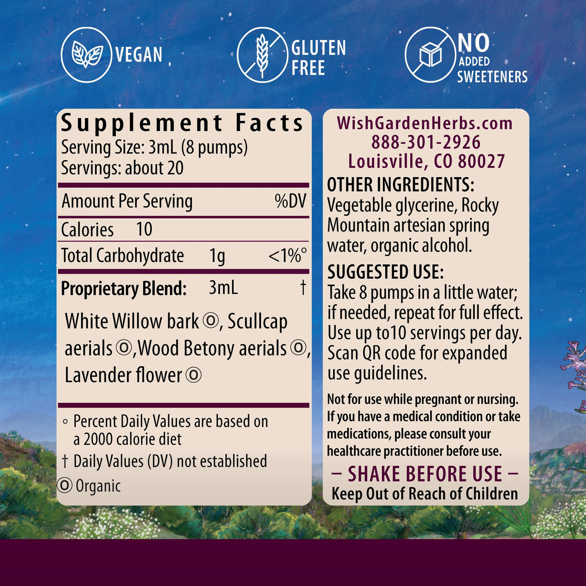 WishGarden Herbs Cranial Comfort Head & Neck Tension Tincture - 2 Fl Oz - image 2