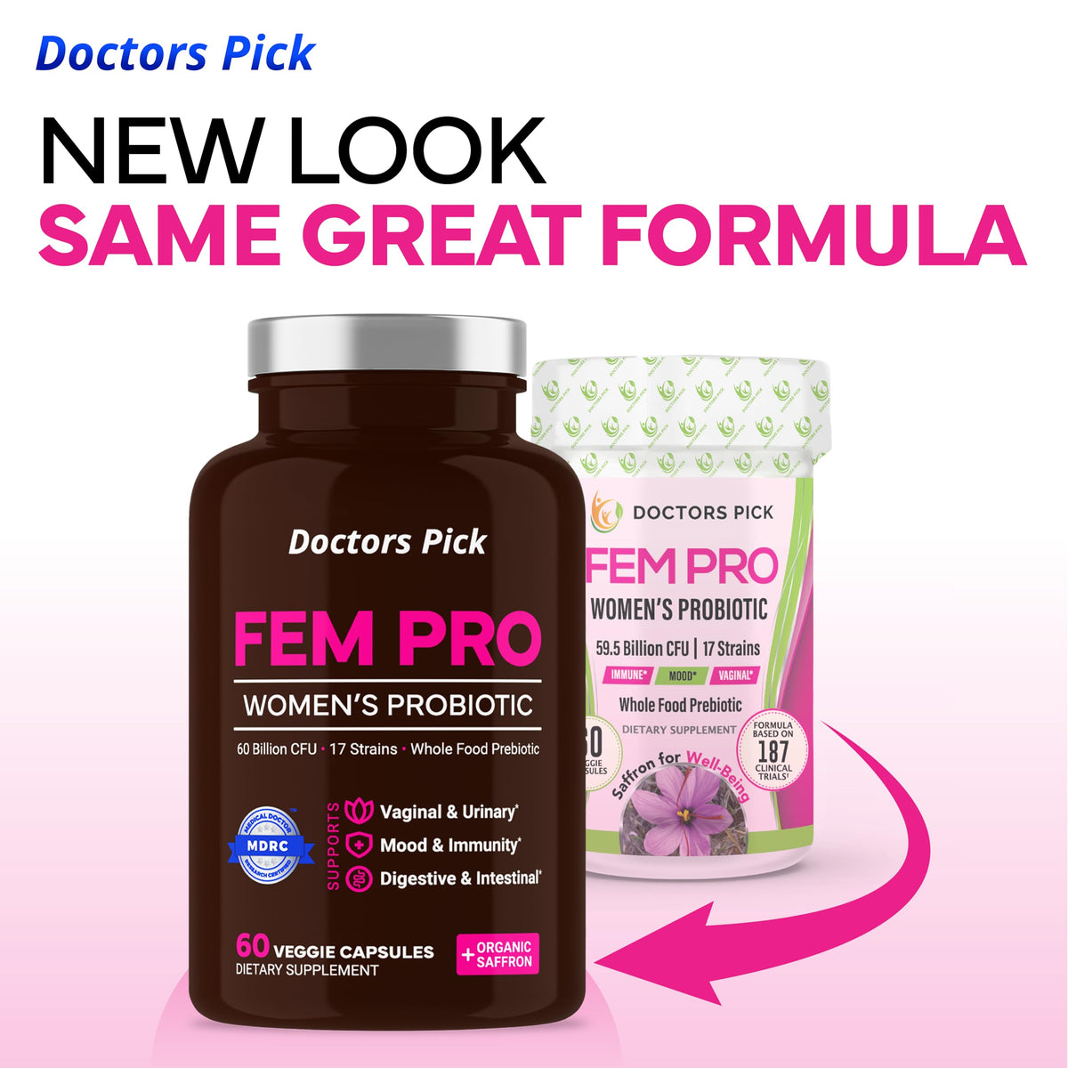 Doctors Pick Fem Pro Probiotics for Women. Vaginal