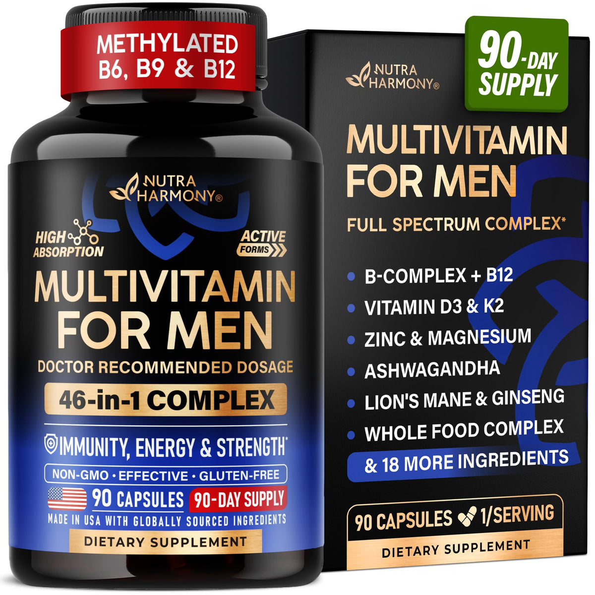 NUTRAHARMONY Multivitamin for Men - 90 Capsules