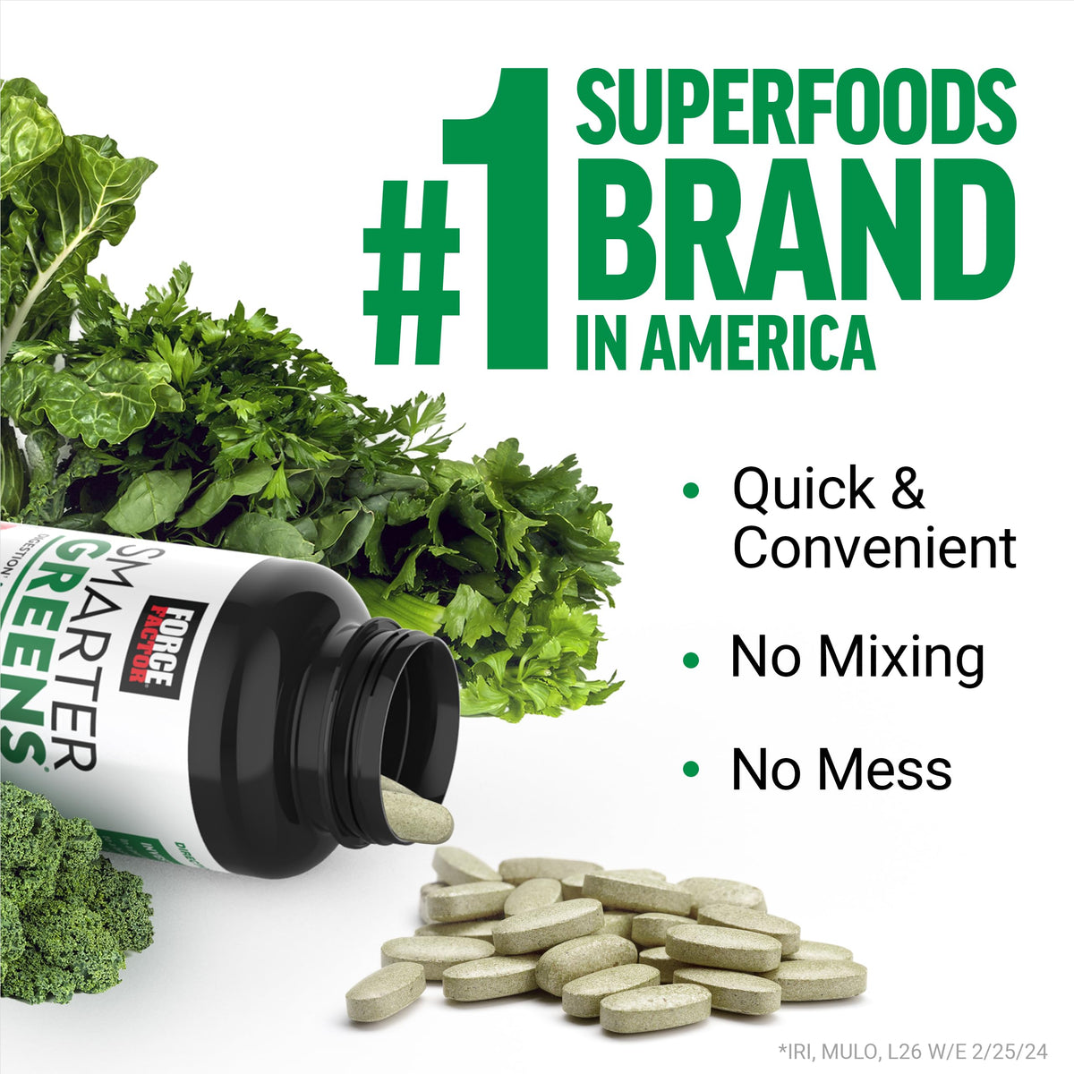 Force Factor Smarter Greens Tablets