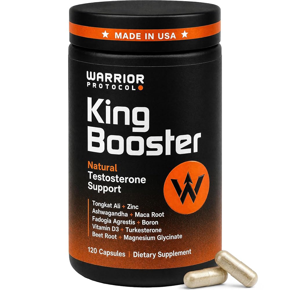 WARRIOR PROTOCOL King Booster Natural Testosterone Booster - 120 Capsules