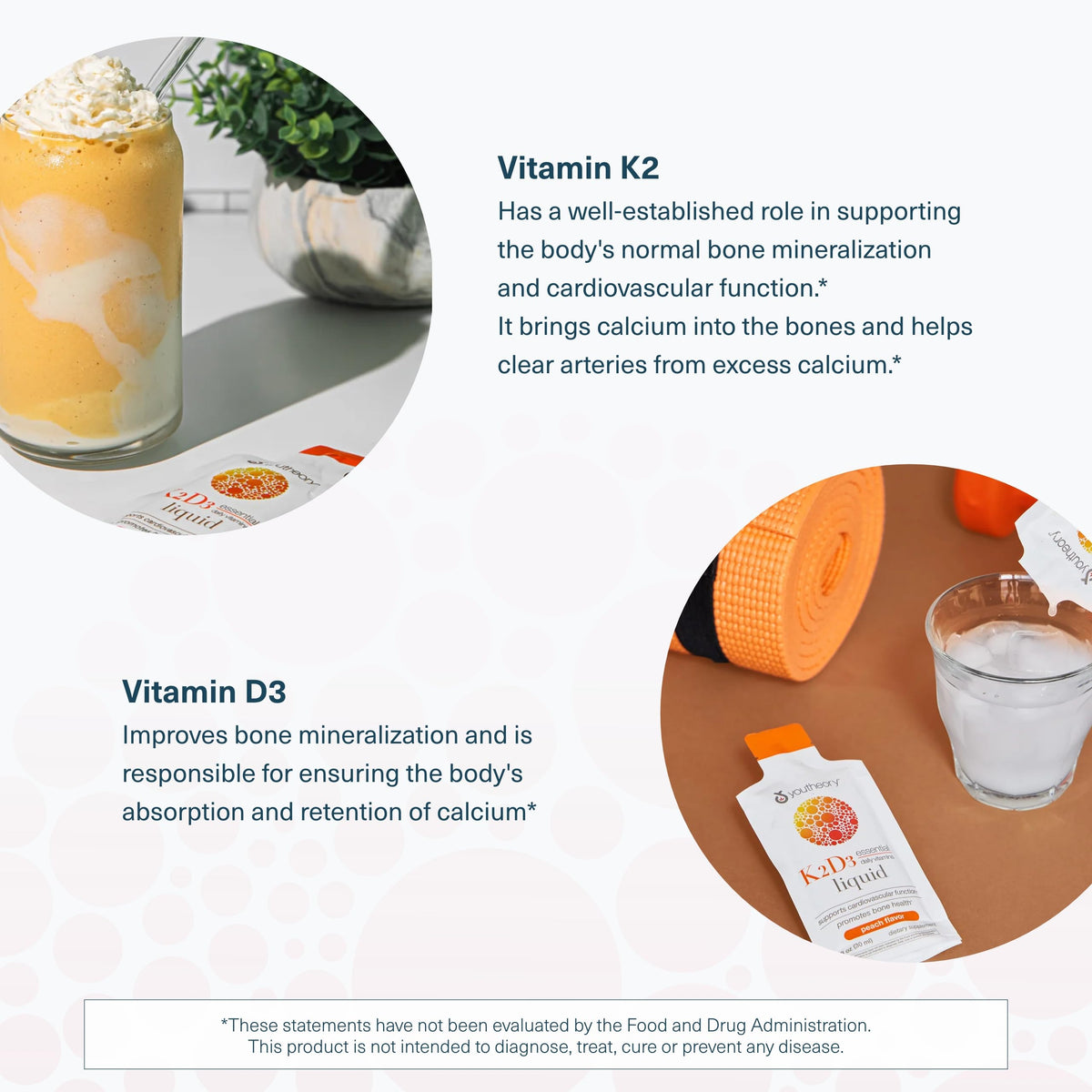 Youtheory K2D3 Liquid - Vitamin D3 & K2 Supplement for Bone