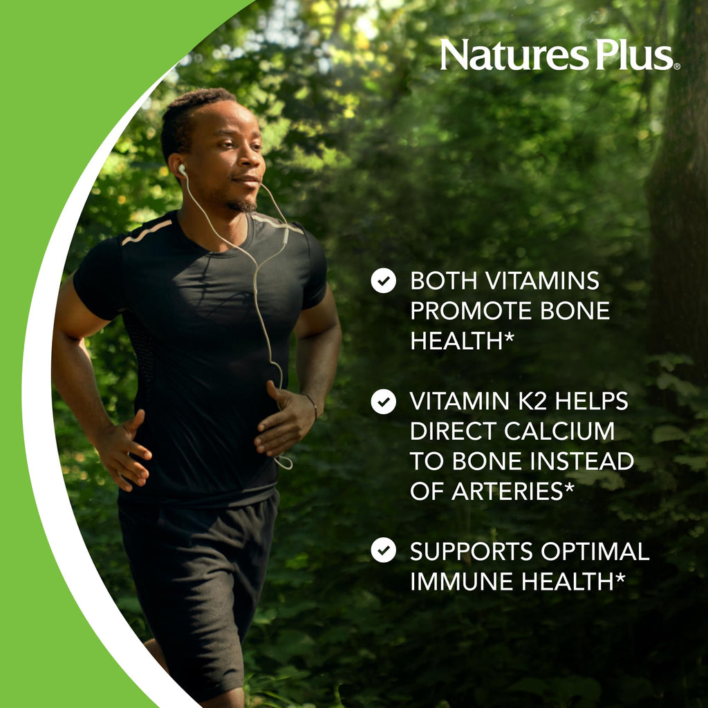 NaturesPlus Vitamins D3 & K2 Bone Support - 90 Tablets - image 3