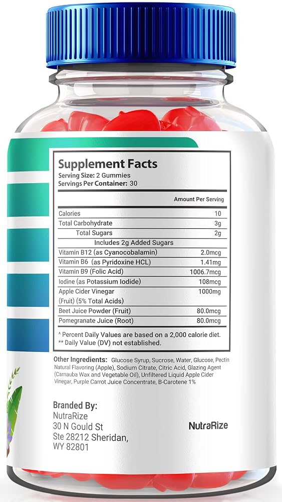 NutraRize Keto Drops+ Apple Cider Vinegar Gummies - 60 Gummies - image 2