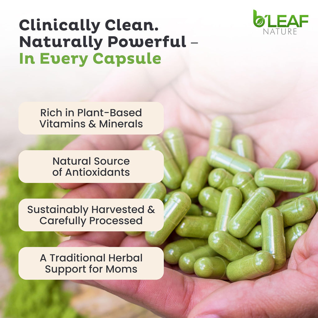 B'LEAF NATURE Organic Moringa Oleifera, 1000mg