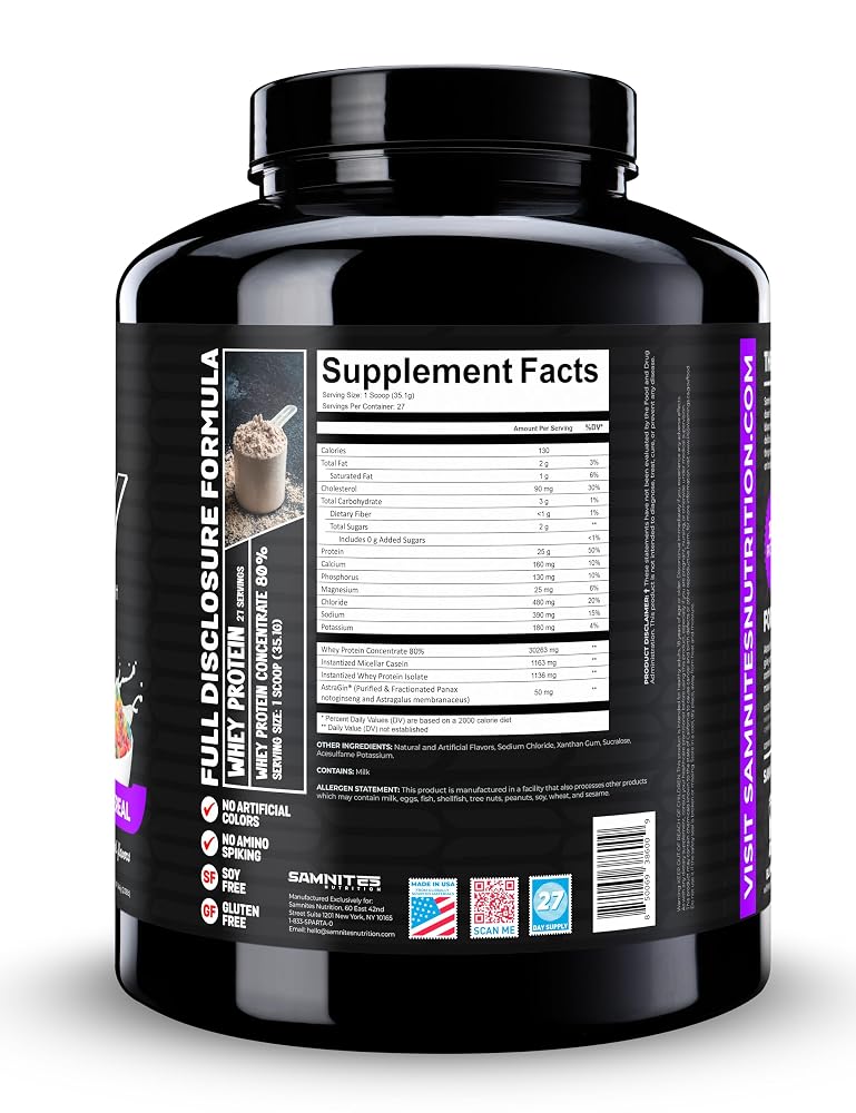 Samnites Nutrition Whey Protein Blend Fruity Cereal - 1.9 lb - image 2