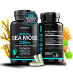 SPARTIS Certified Organic Sea Moss Capsules 2250mg - 180 Capsules