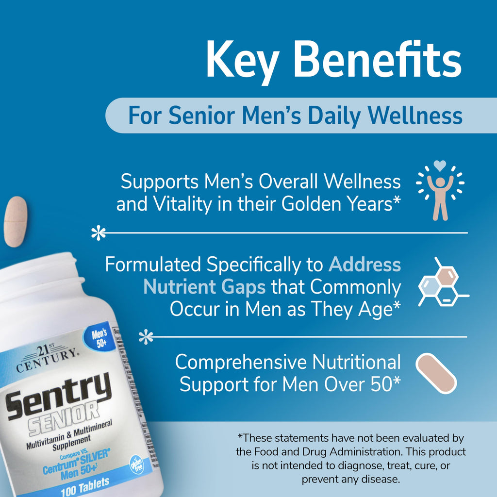 21st Century Sentry Senior Men 50+ Multivitamin - 100 Tablets - image 2