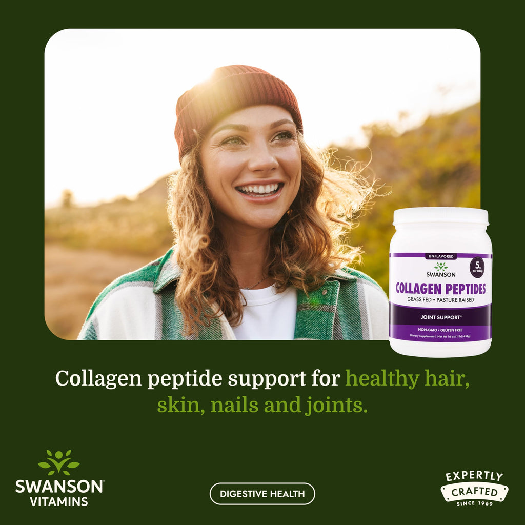 Swanson Collagen Hydrolysate Peptides Unflavored - 1 lb - image 2