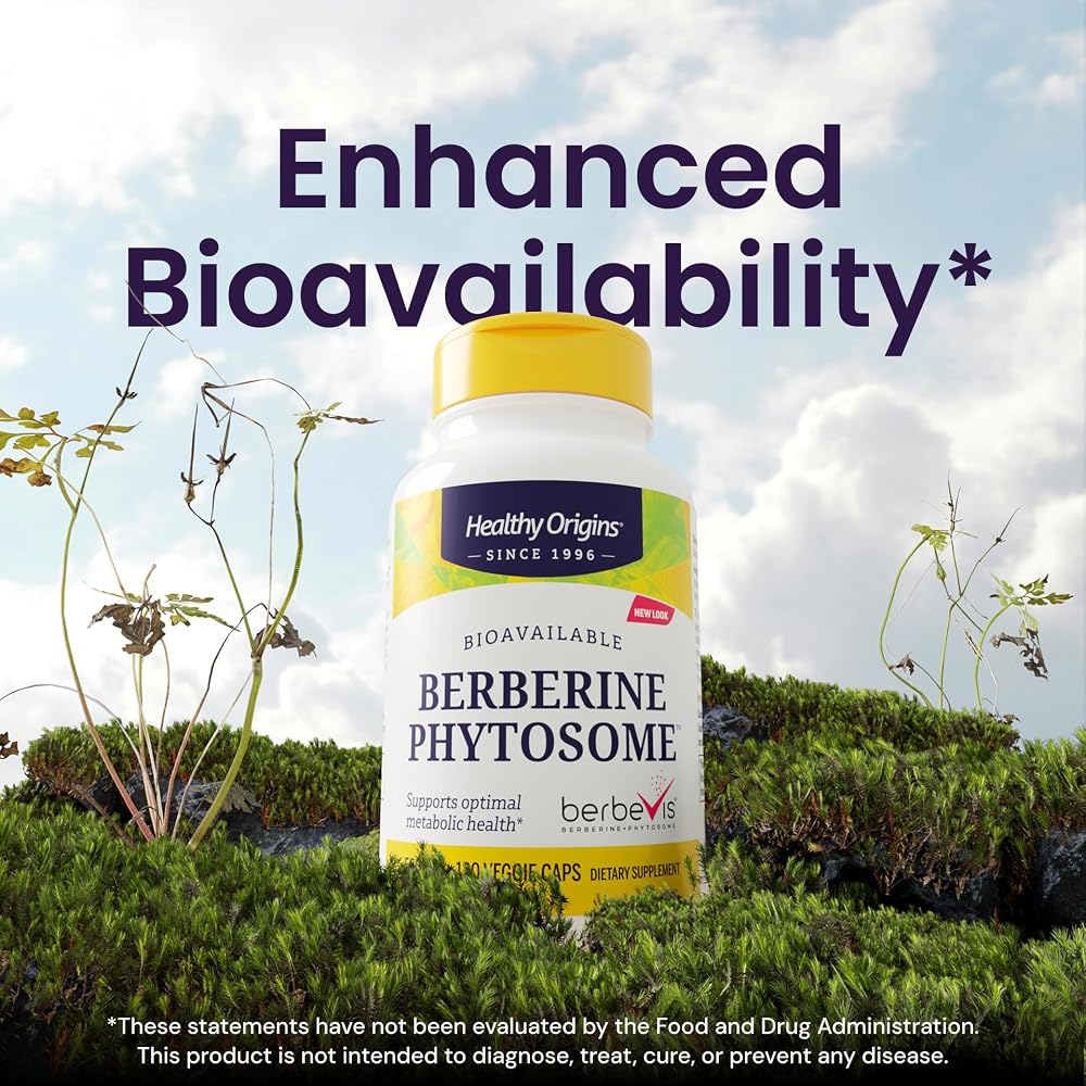 Healthy Origins Berberine Phytosome 550 mg - 120 Vegetarian Capsules - image 4