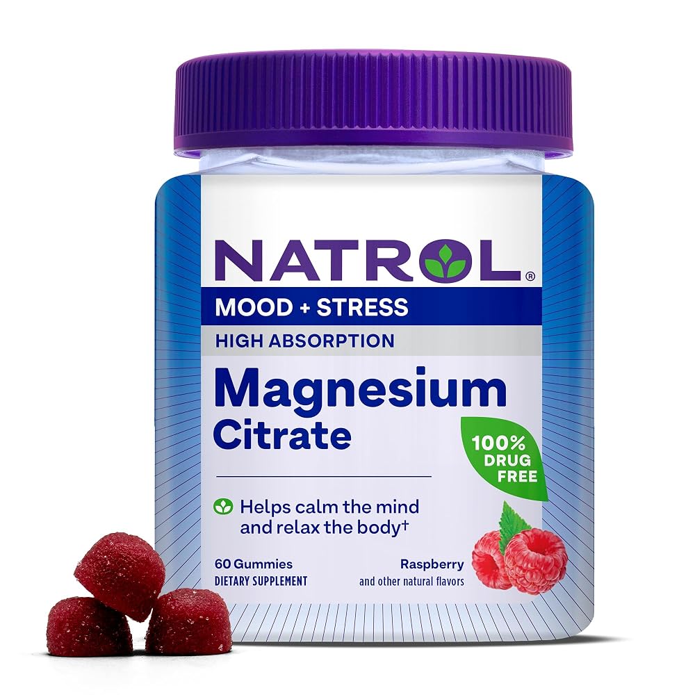 Natrol Magnesium Citrate Gummies for Mood and Stress - 60 Gummies