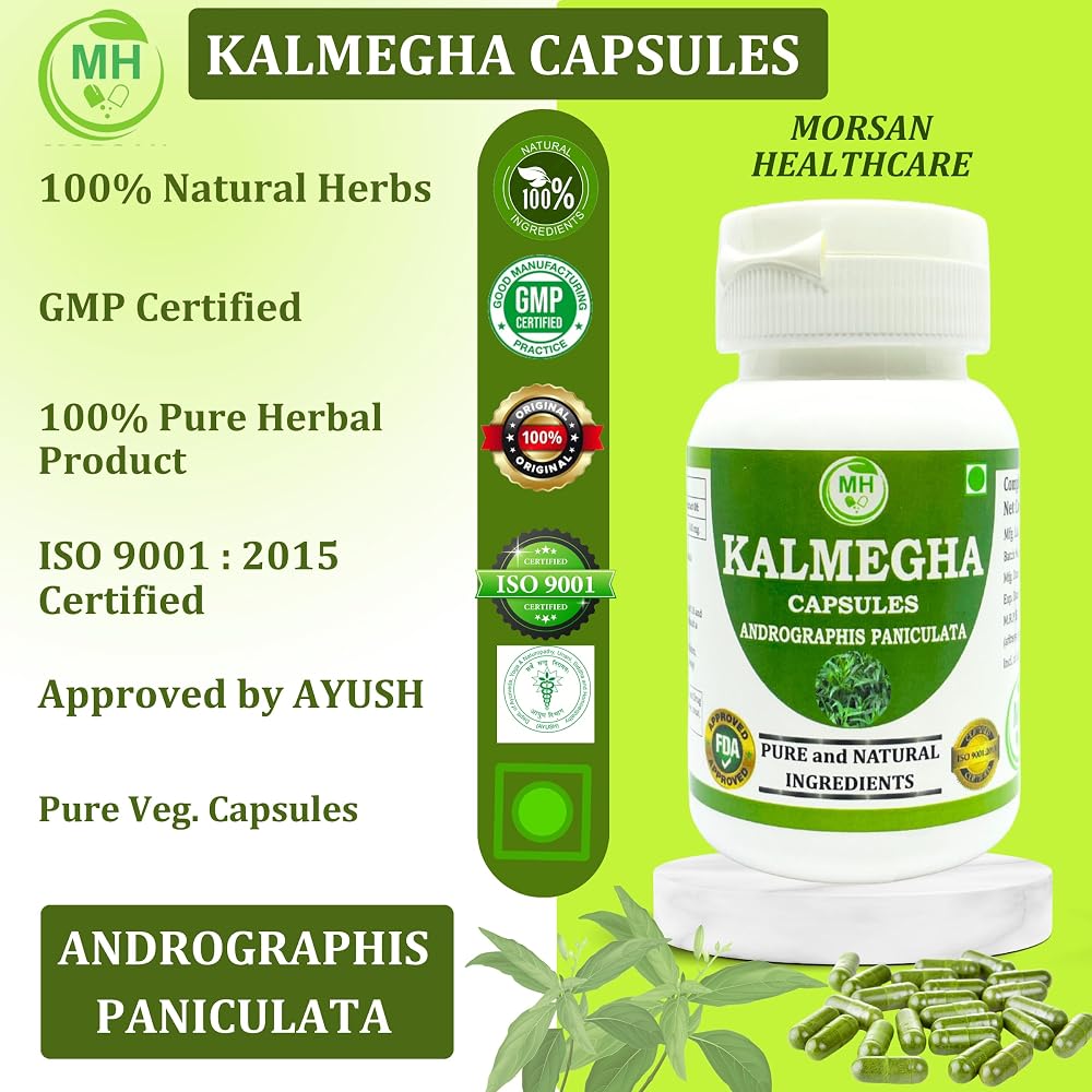 Morsan Healthcare Kalmegha Andrographis Paniculata Capsules - 60 Vegan Capsules - image 5