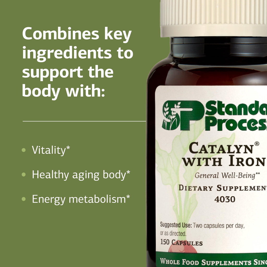 Standard Process Catalyn with Iron, Energy Metabolism Support - 150 Capsules - image 4