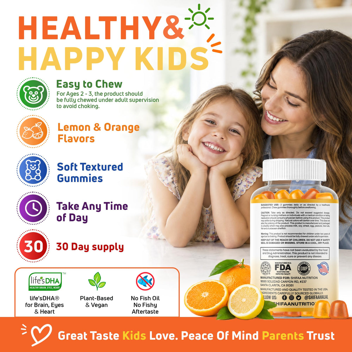 SHIFAA NUTRITION Omega 3 DHA Gummies for Kids - 60 Gummies - image 4