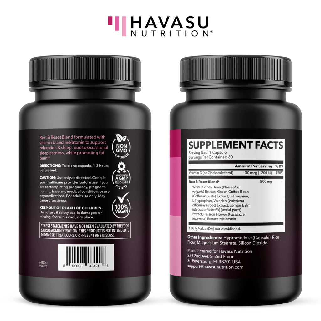 HAVASU NUTRITION Night Time Fat Burner Capsules for Women