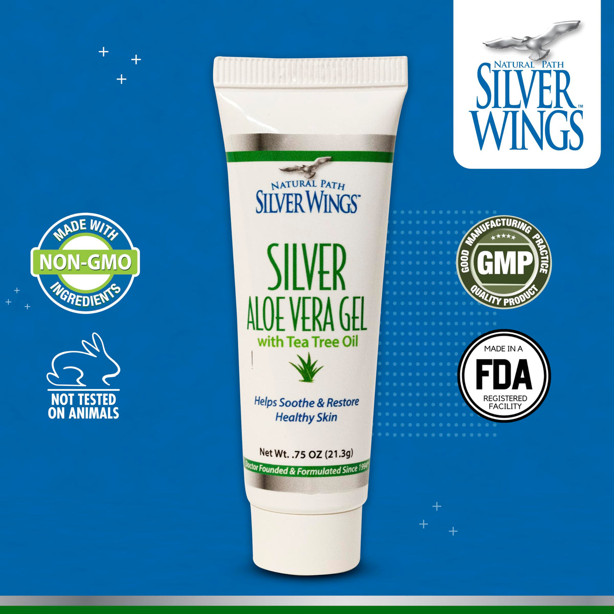 Natural Path Silver Wings 200ppm Colloidal Silver Gel with Aloe Vera - 0.75 oz - image 2