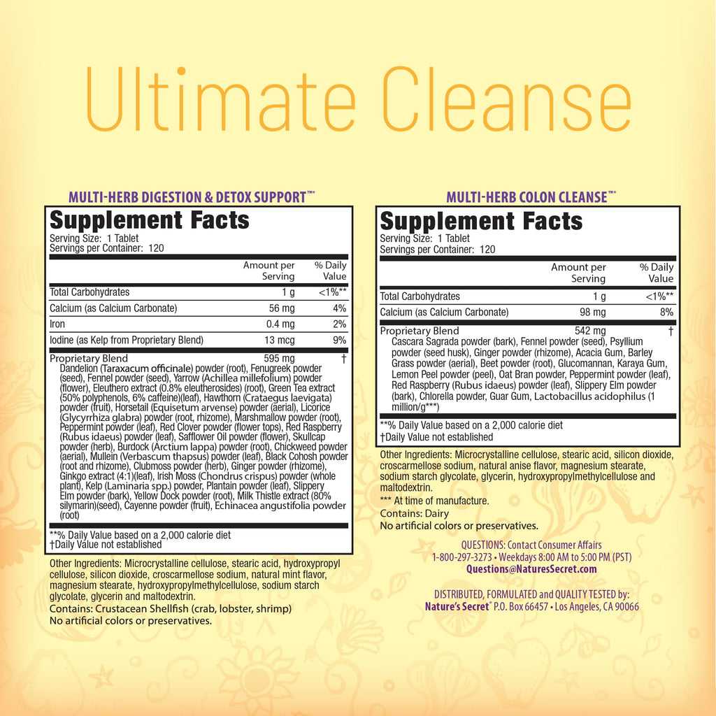 Nature's Secret Ultimate Cleanse 2-Part Total Body Cleanse - 240 Tablets - image 2