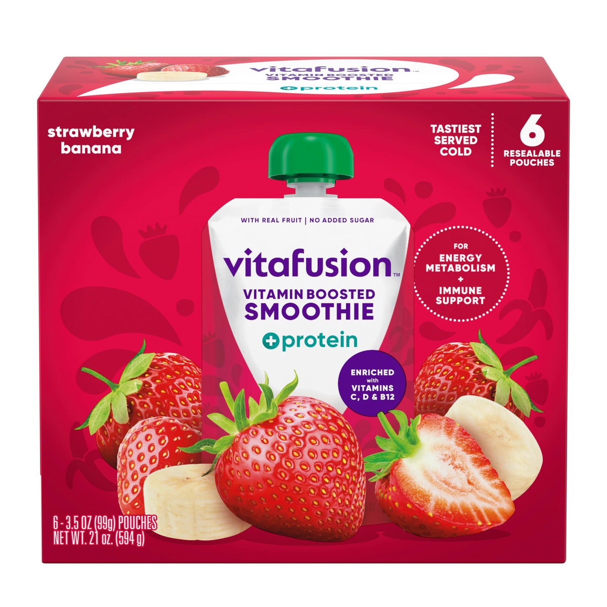 Vitafusion Vitamin-Boosted Smoothie +Protein for Energy - 6 Count