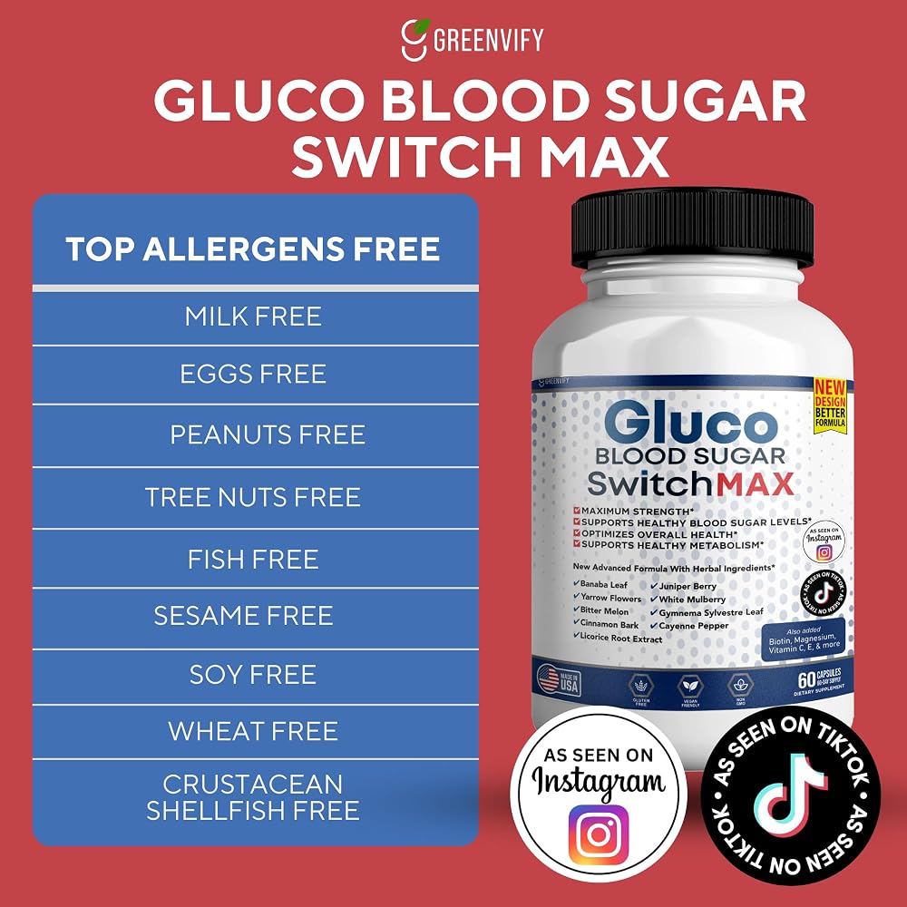 GREENVIFY Gluco Control Max All Natural Formula to Maintain Healthy