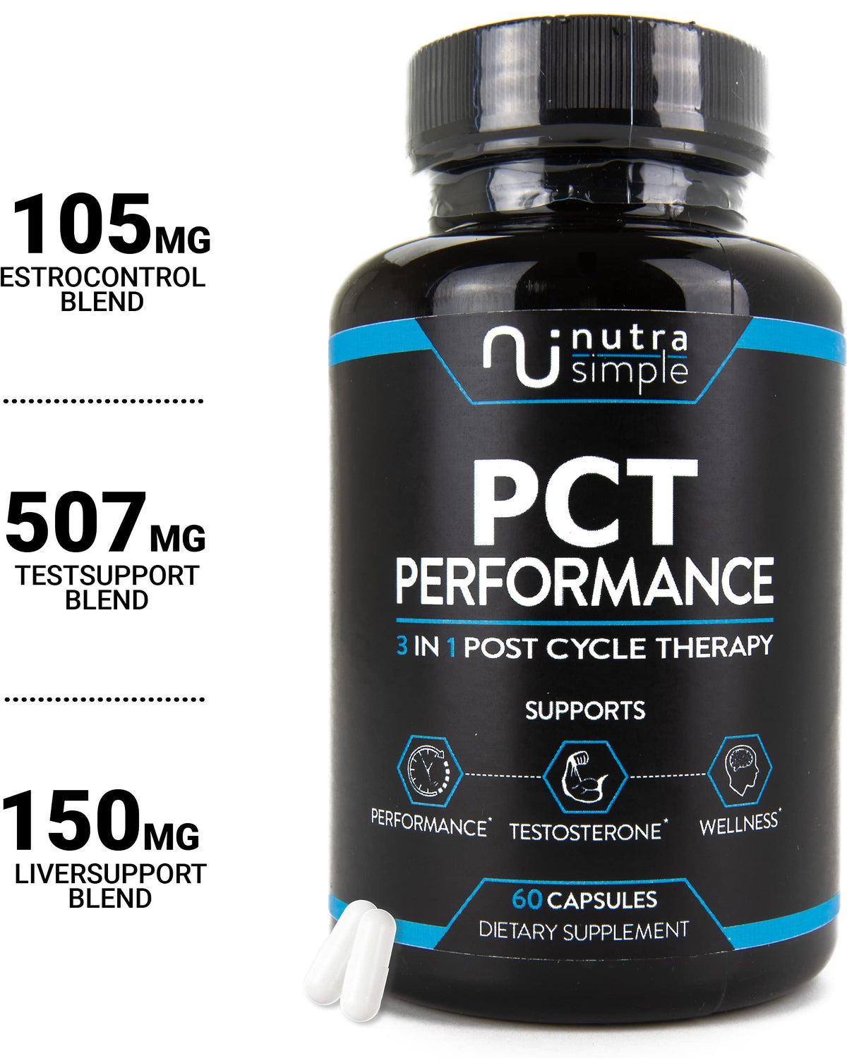 Nutra Simple PCT Supplement for Men - 60 Capsules - image 3