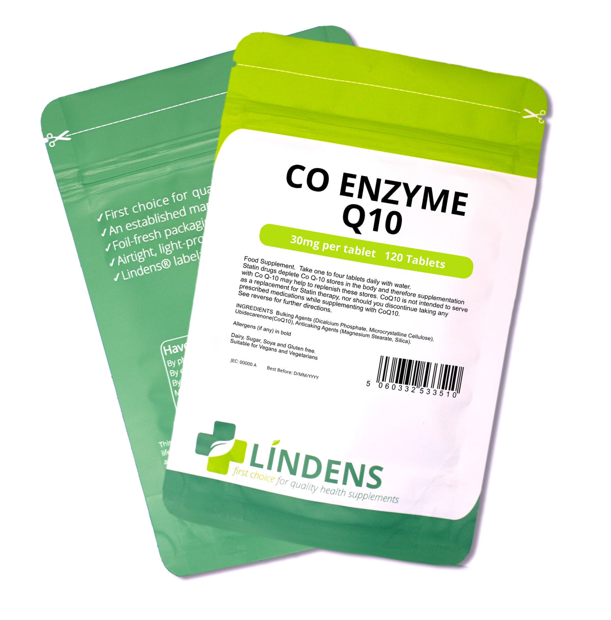 Lindens Co Enzyme Q10 30mg - 120 Tablets - image 4