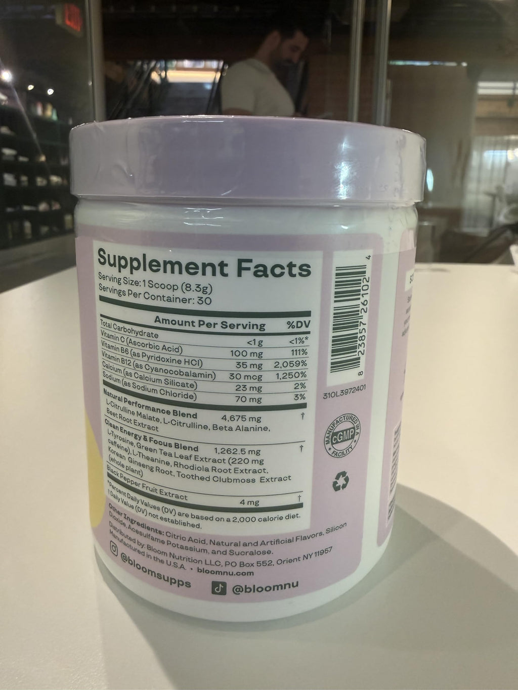 Bloom Nutrition Original Pre Workout Powder
