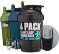 Hydra Cup 4 Pack 20oz Protein Shaker Bottles with Mixer