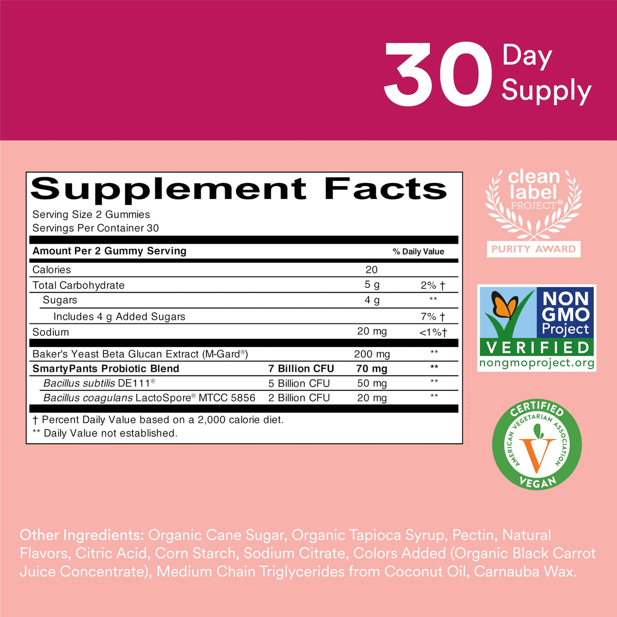 SmartyPants Adult Probiotic & Prebiotic Gummies - 60 Gummies - image 2