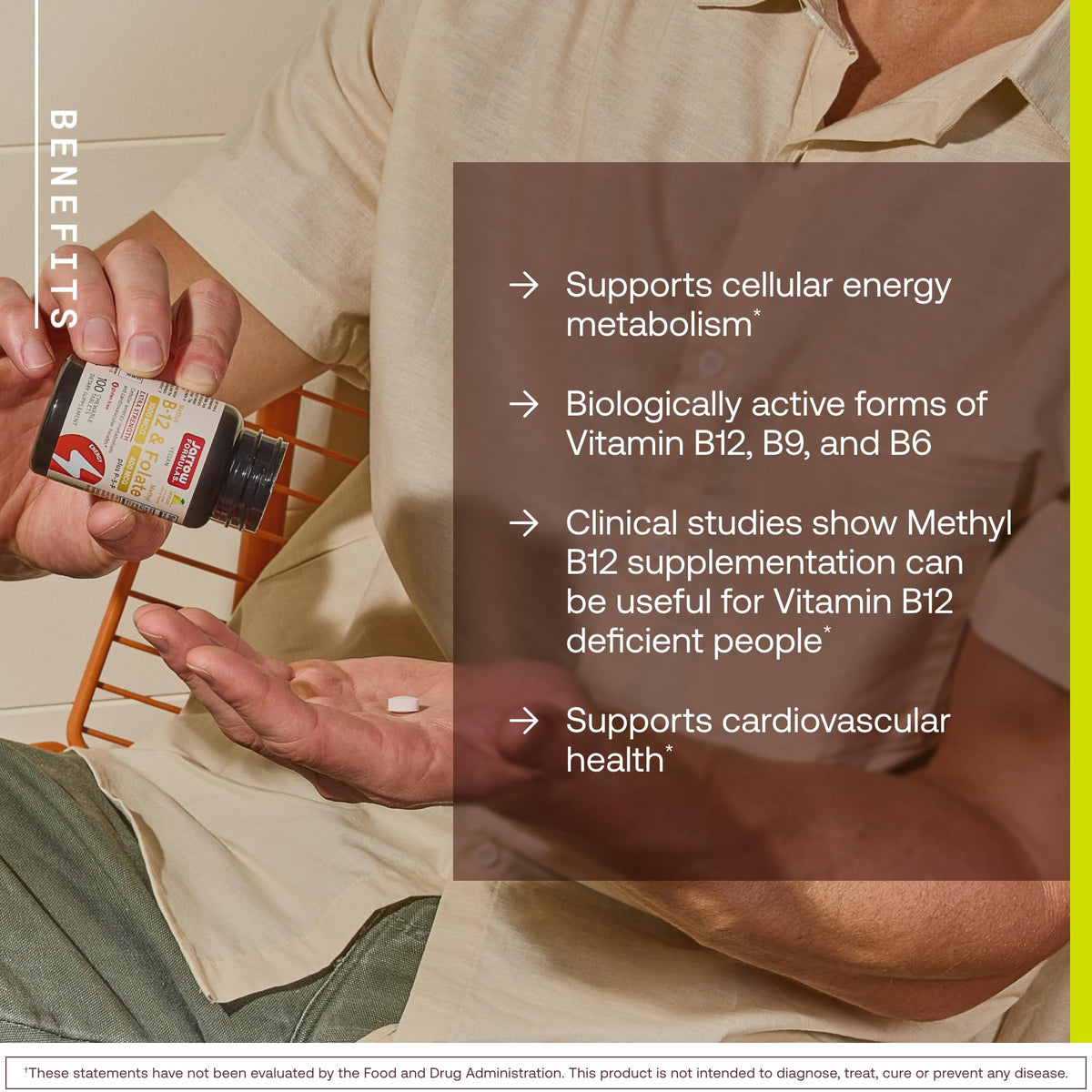 Jarrow Formulas Methyl B-12 & Methyl Folate Supplement - 100 Tablets - image 2