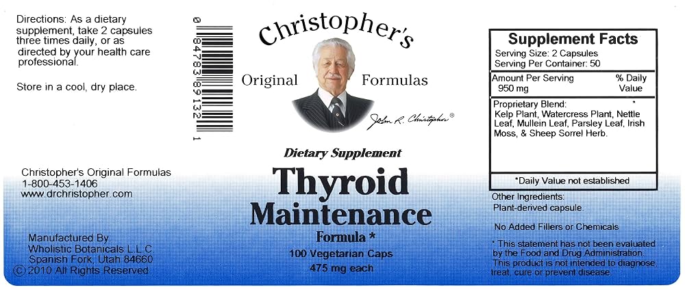 Christopher's Original Formulas Thyroid Maintenance Formula - 100 Capsules - image 4