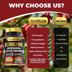 Tenmido Berberine Supplement 10-in-1 Formula - 120 Capsules - image 5