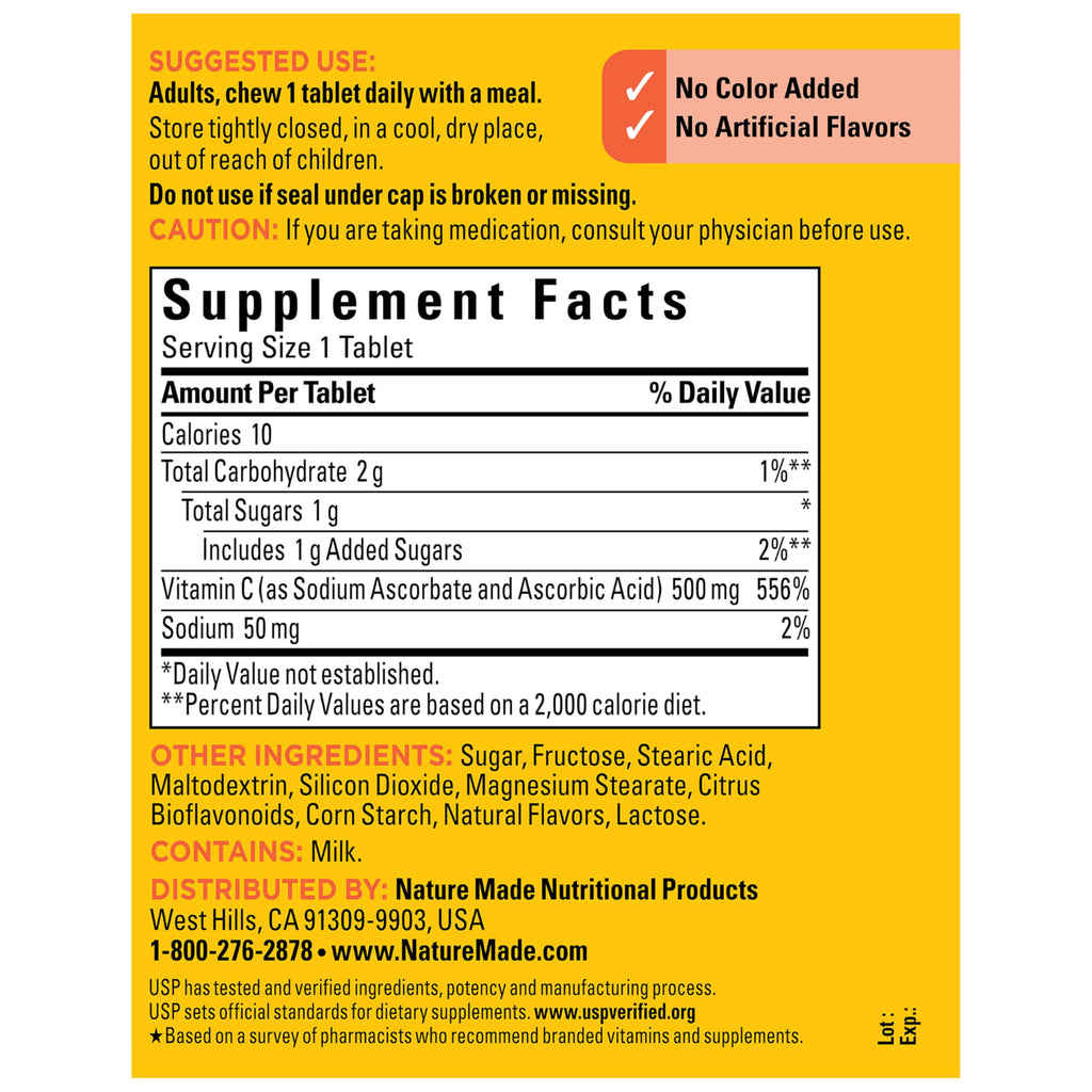 Nature Made Chewable Vitamin C Tablets