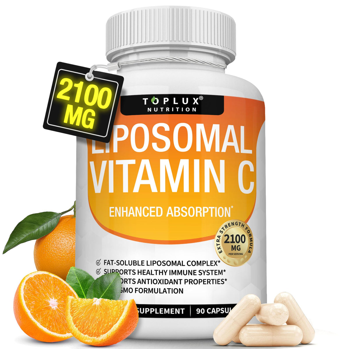 Toplux Liposomal Vitamin C 2100mg High Absorption Fat Soluble VIT C