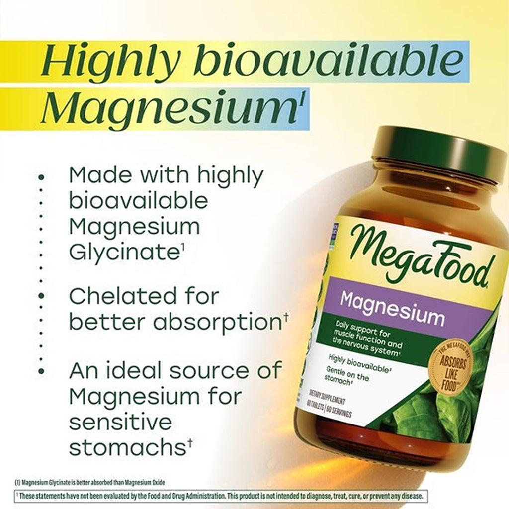 MegaFood Magnesium Glycinate Heart & Nervous System Support - 60 Tablets - image 5
