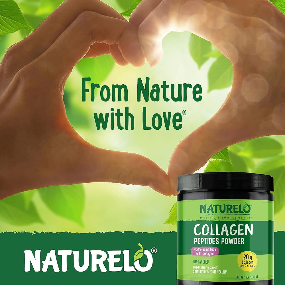 NATURELO Hydrolyzed Collagen Peptide Powder - 32 Oz (2 Pack) - image 7