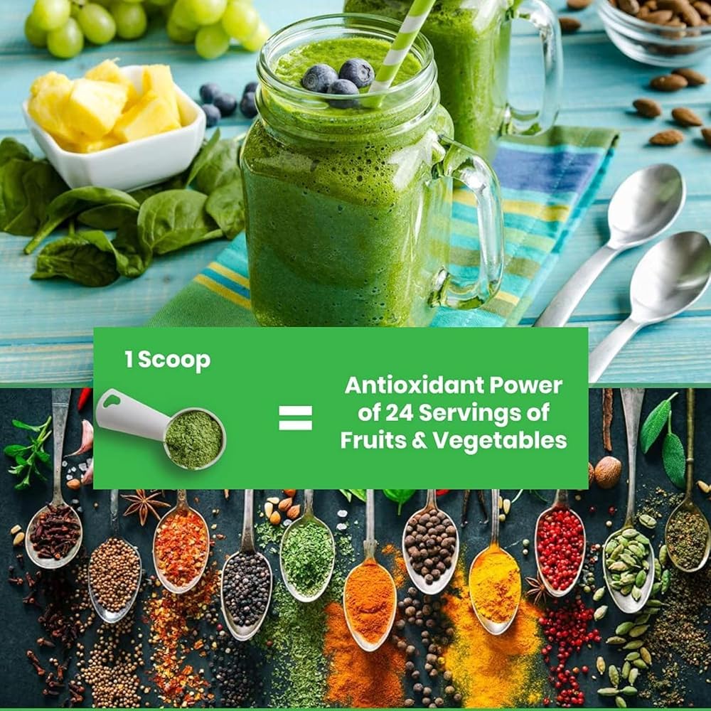 Generic Organic Greens Superfood Powder for Focus & Digestion - 30 Servings - image 5