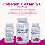 Hallusa Natural Hydrolyzed Collagen 1000mg with Vitamin C - 60 Capsules - image 9